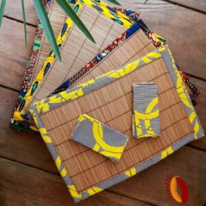 SET de TABLE en bambou et pagne